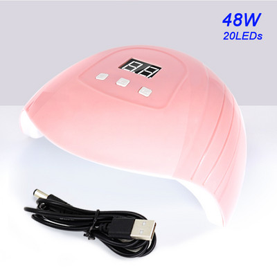 Mașină de uscător de unghii 40W Lampă LED UV Cablu USB portabil Lampă de uscare pentru unghii Lampă semi-permanentă pentru lac cu gel Sun Y6