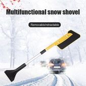 Racletă de gheață pentru mașină, sticlă, lopată pentru zăpadă, tijă lungă, instrument de dezghețare a gheții, perie pentru îndepărtarea zăpezii, racletă, accesorii pentru mașini de iarnă