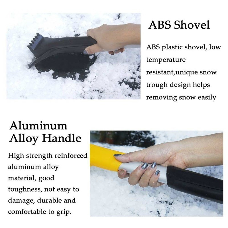 Racletă de gheață pentru mașină, sticlă, lopată pentru zăpadă, tijă lungă, instrument de dezghețare a gheții, perie pentru îndepărtarea zăpezii, racletă, accesorii pentru mașini de iarnă