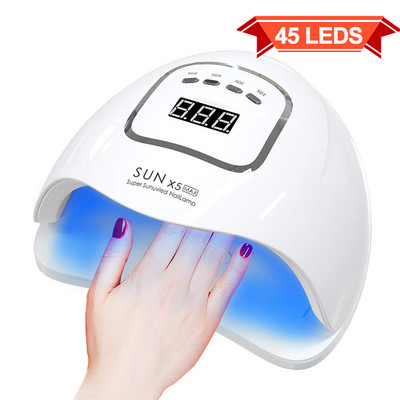 57 LED-uri SUNX7 MAX UV LED Lampă pentru unghii Uscător de unghii Lampă pentru fototerapie Lampă pentru unghii uscate Vindecă toate gelurile Gel pentru unghii cu uscare rapidă Instrument pentru arta unghiilor