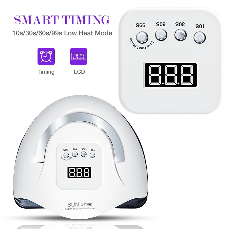 57 LED-uri SUNX7 MAX UV LED Lampă pentru unghii Uscător de unghii Lampă pentru fototerapie Lampă pentru unghii uscate Vindecă toate gelurile Gel pentru unghii cu uscare rapidă Instrument pentru arta unghiilor