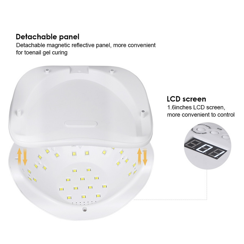 54W UV LED Lampă pentru unghii Lumina soarelui profesională Mașină de uscător pentru unghii Unghiile de la picioare Echipament de întărire Instrument pentru arta unghiilor Priza SUA