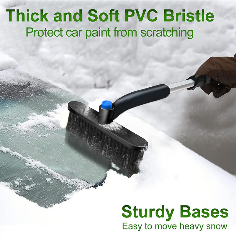 Лопата за отстраняване на сняг Стъргалка за лед Четка за почистване на автомобили Разтегателна четка за лопата за сняг на предното стъкло Зимни инструменти за премахване на стъргалка за лед