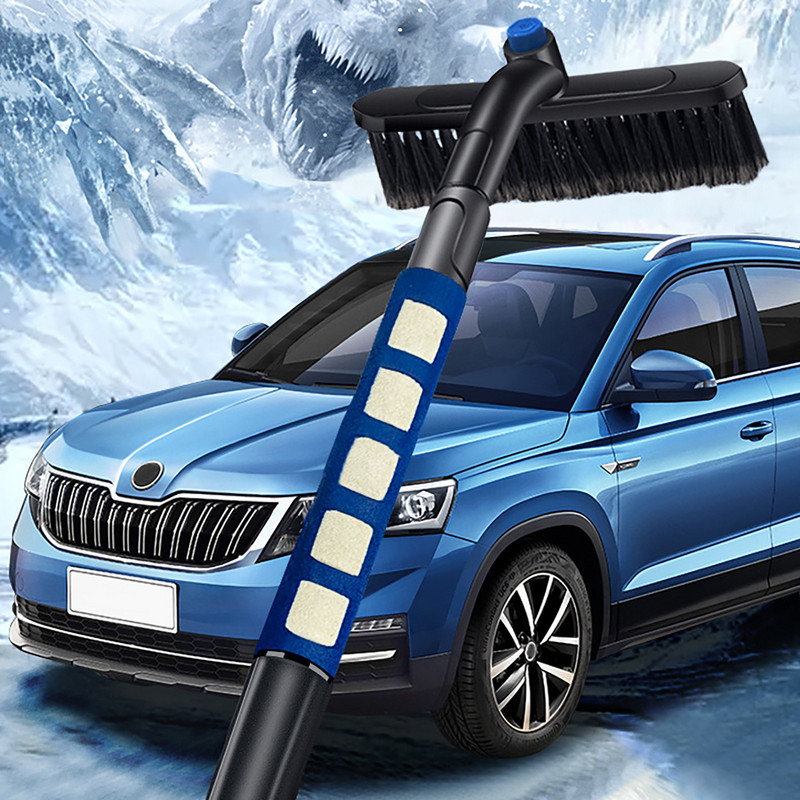 Лопата за отстраняване на сняг Стъргалка за лед Четка за почистване на автомобили Разтегателна четка за лопата за сняг на предното стъкло Зимни инструменти за премахване на стъргалка за лед