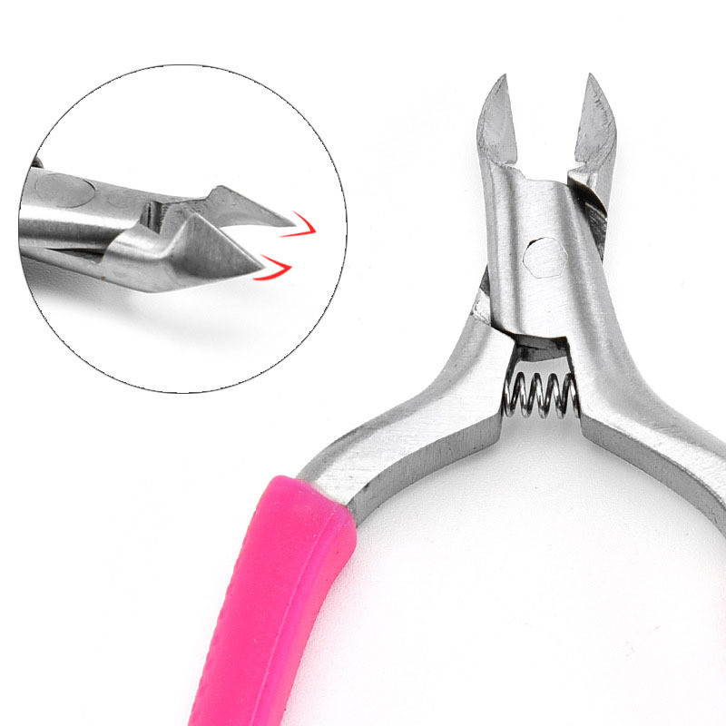 Foarfece colorate pentru olecran pentru unghia de la picior Dispozitiv de îndepărtare a pielii moarte încarnate Nail Art Cuticule Clipper Clipper Edge Cutter Manichiură Clește Instrument