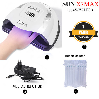 Uscător de unghii UV SUN BLUEQUE 5T Plus 120W 60/LED cu inducție automată ultraviolete Cronometru cu patru viteze 10s/30s/60s/99s Instrument de manichiură