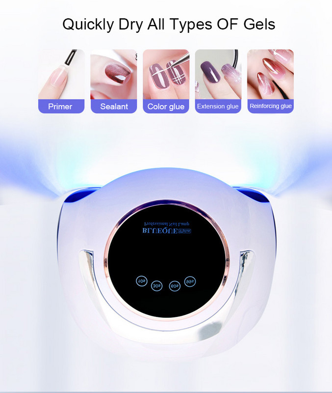 Uscător de unghii UV SUN BLUEQUE 5T Plus 120W 60/LED cu inducție automată ultraviolete Cronometru cu patru viteze 10s/30s/60s/99s Instrument de manichiură