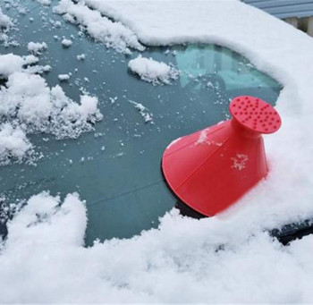 Magical Ice Scraper Car Στρογγυλό εργαλείο αφαίρεσης χιονιού με ξύστρες πάγου χωνιού για παρμπρίζ αυτοκινήτου στρογγυλή ξύστρα πάγου Αξεσουάρ αυτοκινήτου