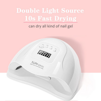 SUN 5X Plus UV LED лампа за сушилня за нокти Ледена лампа за маникюр Лампа за гел за нокти за бързо съхнене Лампа за втвърдяване на гел лак