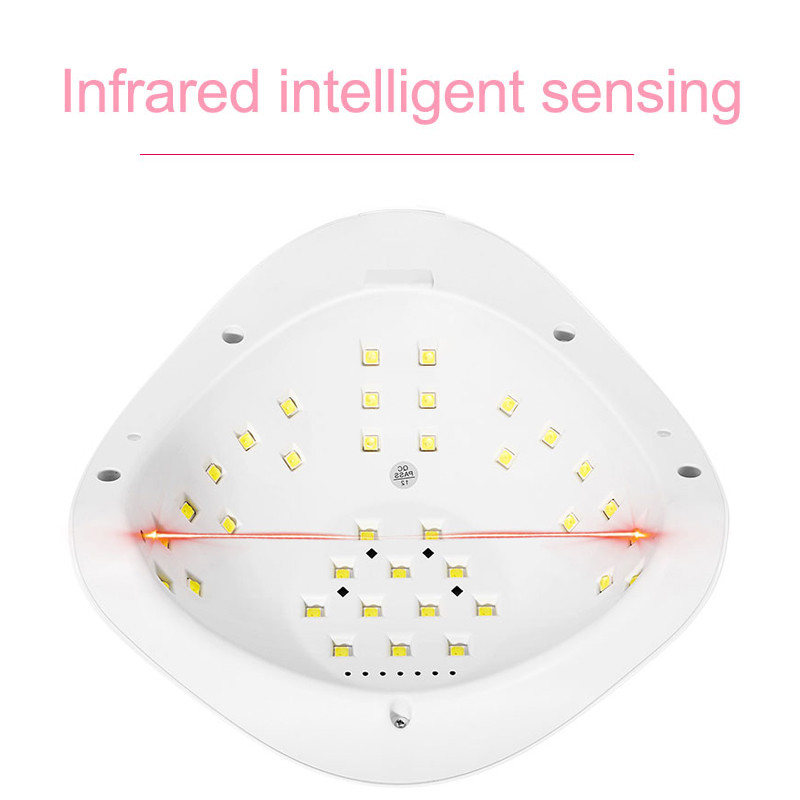 Lampă cu LED UV SUN 5X Plus pentru uscător de unghii Lampă cu gheață pentru manichiură Lampă pentru unghii cu gel pentru uscare rapidă Lampă de întărire cu lac cu gel