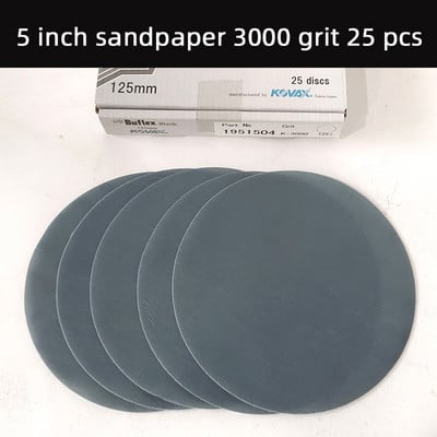 Japán KOVAX puha matt papír 5 hüvelykes, 125 mm-es 2000/3000 szemcseméretű, kerek pelyhesítő autófesték szépségpolírozó csiszolópapír