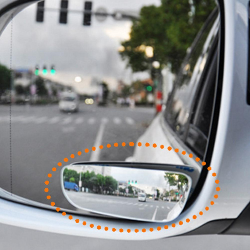 1 pereche de oglinzi pentru unghiul mort, cu unghi larg, aplicație largă, solidă, rotită la 360°, oglindă retrovizoare convexă din sticlă, accesorii pentru exteriorul mașinii