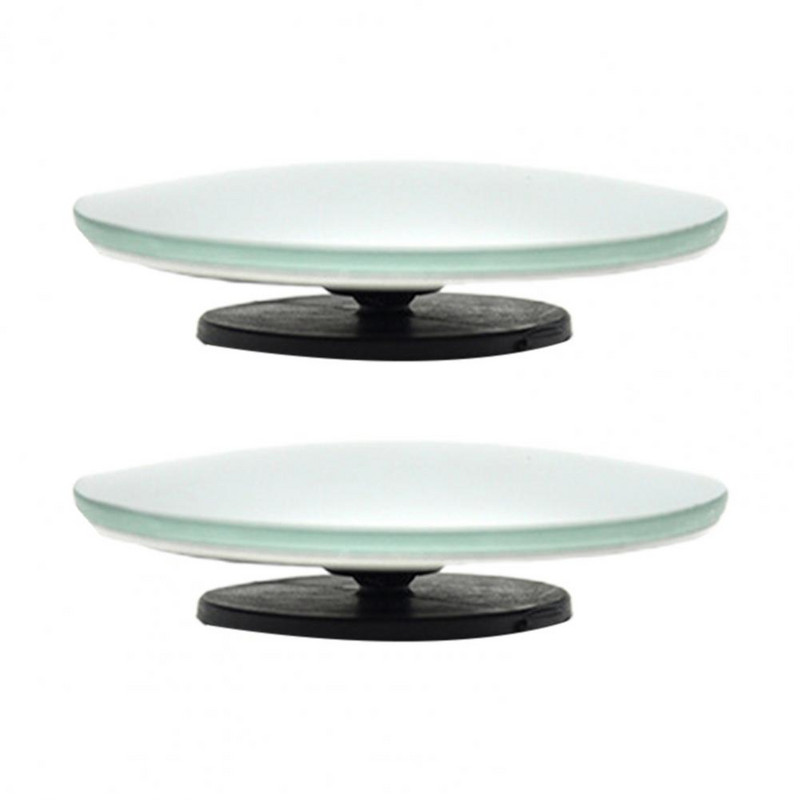 1 pereche de oglinzi pentru unghiul mort, cu unghi larg, aplicație largă, solidă, rotită la 360°, oglindă retrovizoare convexă din sticlă, accesorii pentru exteriorul mașinii