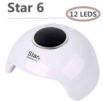 Uscător de unghii popular Star 6 cu 12 margele UV LED pentru TOATE instrumentele de manichiură cu gel pentru unghii cu uscare rapidă