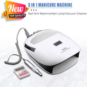 3IN1 višenamjenska snažna lampa za sušenje noktiju, skupljač prašine za nokte Stroj za bušenje noktiju LED UV lampa za nokte, profesionalni alat za manikuru