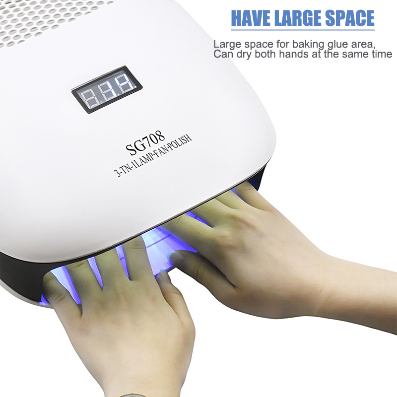 3IN1 višenamjenska snažna lampa za sušenje noktiju, skupljač prašine za nokte Stroj za bušenje noktiju LED UV lampa za nokte, profesionalni alat za manikuru