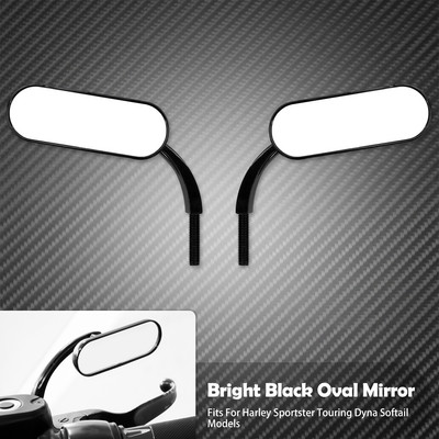 Univerzális motorkerékpár visszapillantó ovális tükör 8 mm-es és 10 mm-es oldalsó tükrök Harley Sportster Chopper Breakout Electra Glide Dyna Softailhez
