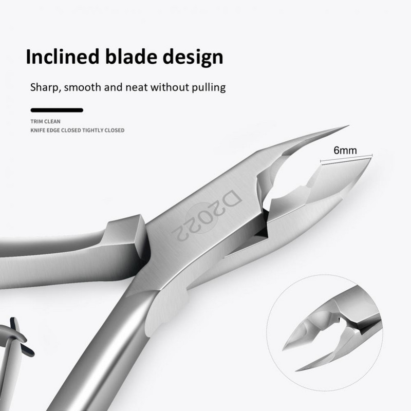 Lamă de 6 mm pentru unghia de la mâini, unghie de la picioare, tunderea cuticulelor, tăietor de unghii din oțel inoxidabil, tăietor pentru cuticule, clește, instrumente de manichiură