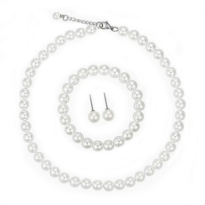 CANPEL Fashion Vintage Femei Mireasa Nunta Set de bijuterii Strass Faux Perle Colier Bratara Cercei Bijuterii pentru petrecere de nunta