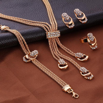 New Arrival Fashion Βραχιόλια Σκουλαρίκια Δαχτυλίδια Κολιέ Σετ κοσμήματα για γυναίκες Κοσμήματα αρραβώνων γάμου