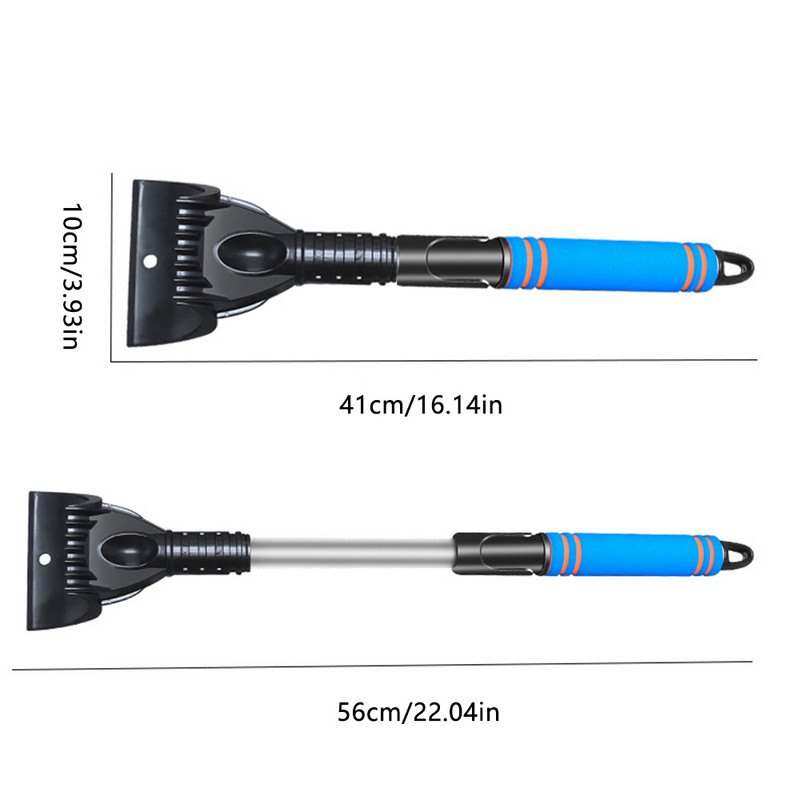 Negru/Albastru Mașină Lopată pentru zăpadă Racletă pentru gheață Parbriz Iarnă caldă Lopată pentru zăpadă Mănușă pentru mașină Instrument de curățare pentru îndepărtarea zăpezii de iarnă