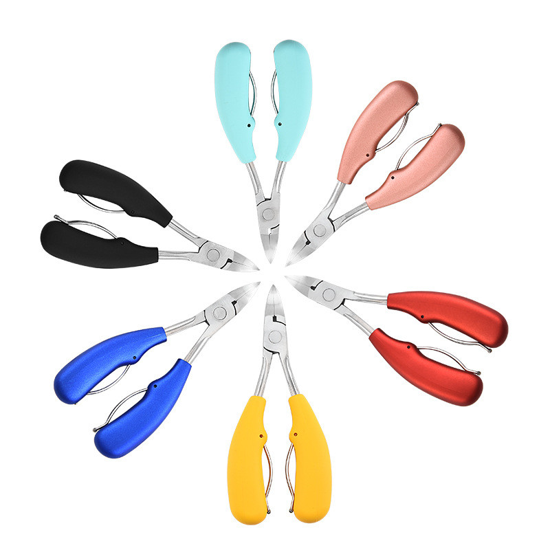 1 buc Beauty Sharp Curbat Paronychia Remover Foarfece pentru unghii Manichiură Degete de la picioare Clește pentru piele moartă pentru tunderea unghiilor