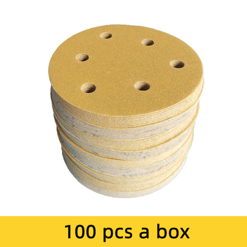 100 bucăți de 3m 236u 5 inch 6 orificii șmirghel 125mm disc flocat rotund mașină de șlefuit pneumatic Pad de lustruit