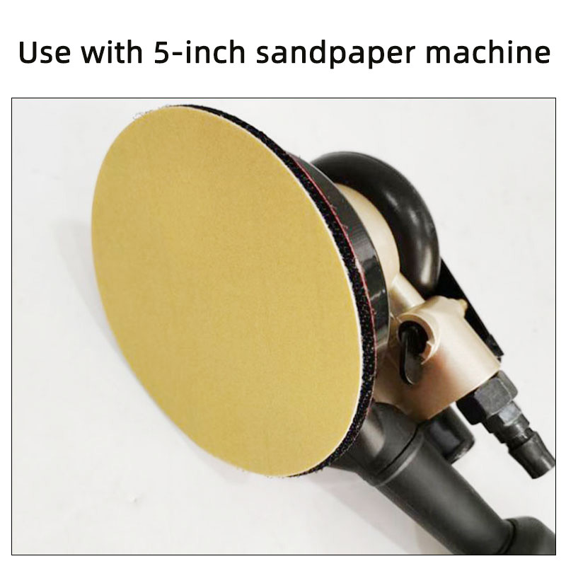 100 bucăți de 3m 236u 5 inch 6 orificii șmirghel 125mm disc flocat rotund mașină de șlefuit pneumatic Pad de lustruit