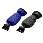 Racletă pentru zăpadă pentru parbriz de mașină + mănușă caldă Dispozitiv de îndepărtare a gheții pentru parbriz automat de iarnă Lopătă Instrument de îndepărtare a înghețului pentru geamuri