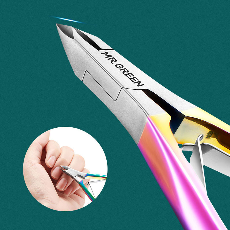 MR.GREEN Dispozitiv de tăiat unghii Cuticule tăietor din oțel inoxidabil Pedichiură Manichiură Foarfecă pentru unghii Instrument pentru tăierea pielii moarte a cuticulelor