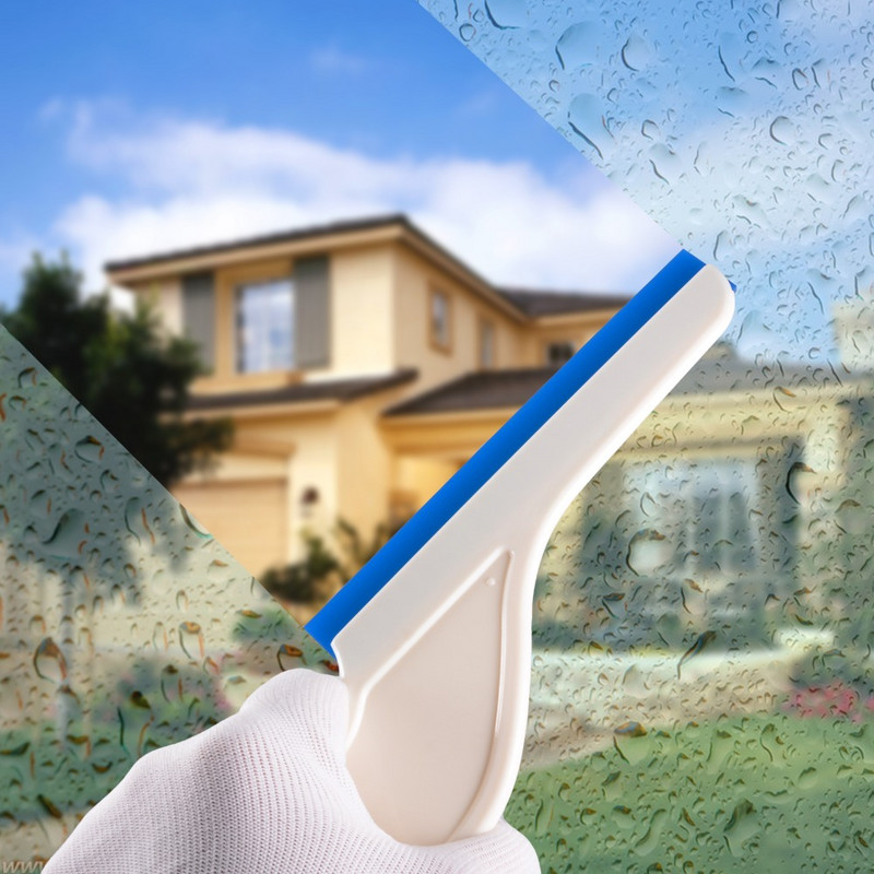 FOSHIO 15cm Lamă din cauciuc moale Racletă pentru fereastră Racletă Auto Nuanțare sticlă Stergător de apă Instrument de curățare Înveliș automat Spălare Gheață Zăpadă