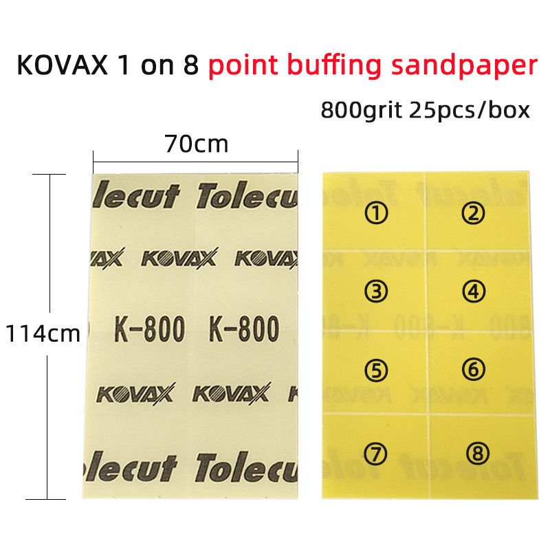 25db 1szett 800Grit eredeti japán KOVAX kézi csiszolóblokk tartalék csiszolópapír csiszolókorong tartó autófesték kézi polírozás