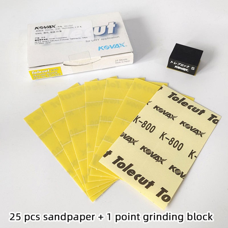 25db 1szett 800Grit eredeti japán KOVAX kézi csiszolóblokk tartalék csiszolópapír csiszolókorong tartó autófesték kézi polírozás