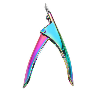 Cuticule pentru unghii Foarfece din oțel inoxidabil Pensetă curcubeu Dispozitiv pentru îndepărtarea pielii moarte Foarfecă Clește Instrument de împingere