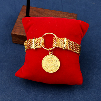 Νέο Σετ Κολιέ με Κέρματα Επιχρυσωμένο Σετ Κοσμήματα με Χάλκινα Νομίσματα για Νυφικά Ethnic Κοσμήματα Γάμου Ντουμπάι Χρυσά Σετ κοσμημάτων για γυναίκες