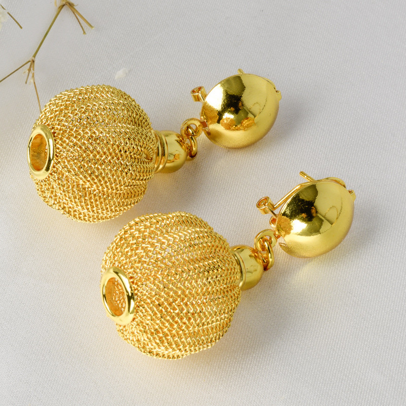 Set de bijuterii însorit, nigerian, brazilian, cercei cu zircon, colier, brăţară, inel pentru femei, cadou romantic la modă