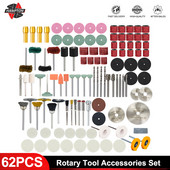 Kit de accesorii pentru scule rotative HAMPTON Bandă de șlefuit, hârtie abrazivă, lamă de ferăstrău pentru tăiat metal, mandrina de burghiu pentru unealta rotativă Dremel