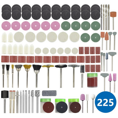 Kit de accesorii pentru scule rotative HAMPTON Bandă de șlefuit, hârtie abrazivă, lamă de ferăstrău pentru tăiat metal, mandrina de burghiu pentru unealta rotativă Dremel