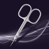 Foarfece pentru Cuticule Lamă curbată Foarfece super subțire pentru îngrijirea cuticulelor Manichiură Vârf ascuțit precis Lame pentru îngrijirea genelor sprâncenelor