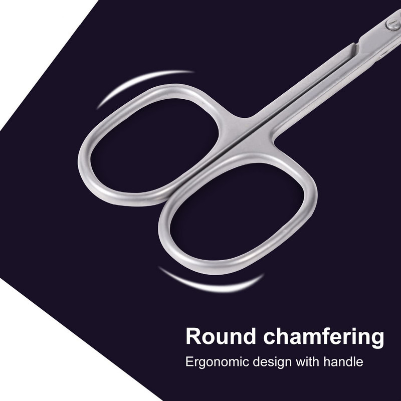 Foarfece pentru Cuticule Lamă curbată Foarfece super subțire pentru îngrijirea cuticulelor Manichiură Vârf ascuțit precis Lame pentru îngrijirea genelor sprâncenelor