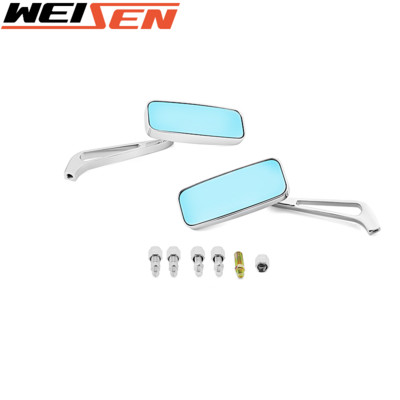 Motorkerékpár visszapillantó oldalsó tükör tükröződésmentes füstkék Harley Honda Kawasaki Suzuki Street Sport Bike Cruiser Chopper Touringhoz