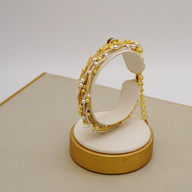 Bijuterii de modă Seturi de bile de culoare aurie Mărgele mici Dubai Colier Cercei pentru femei Fete Bijuterii etiopiene Cadou indian african