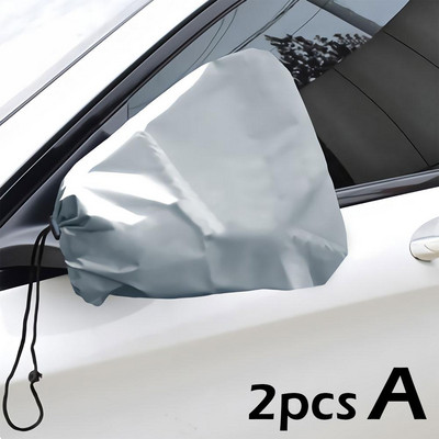 Ζεύγος Auto Van Car Πλαϊνό κάλυμμα καθρέφτη Frost Guard Προβολή χειμερινού/αδιάβροχο κάλυμμα καθρέφτη Πίσω πίσω πάγος H4b2