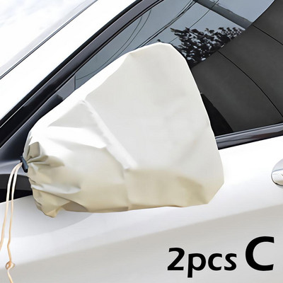 Ζεύγος Auto Van Car Πλαϊνό κάλυμμα καθρέφτη Frost Guard Προβολή χειμερινού/αδιάβροχο κάλυμμα καθρέφτη Πίσω πίσω πάγος H4b2