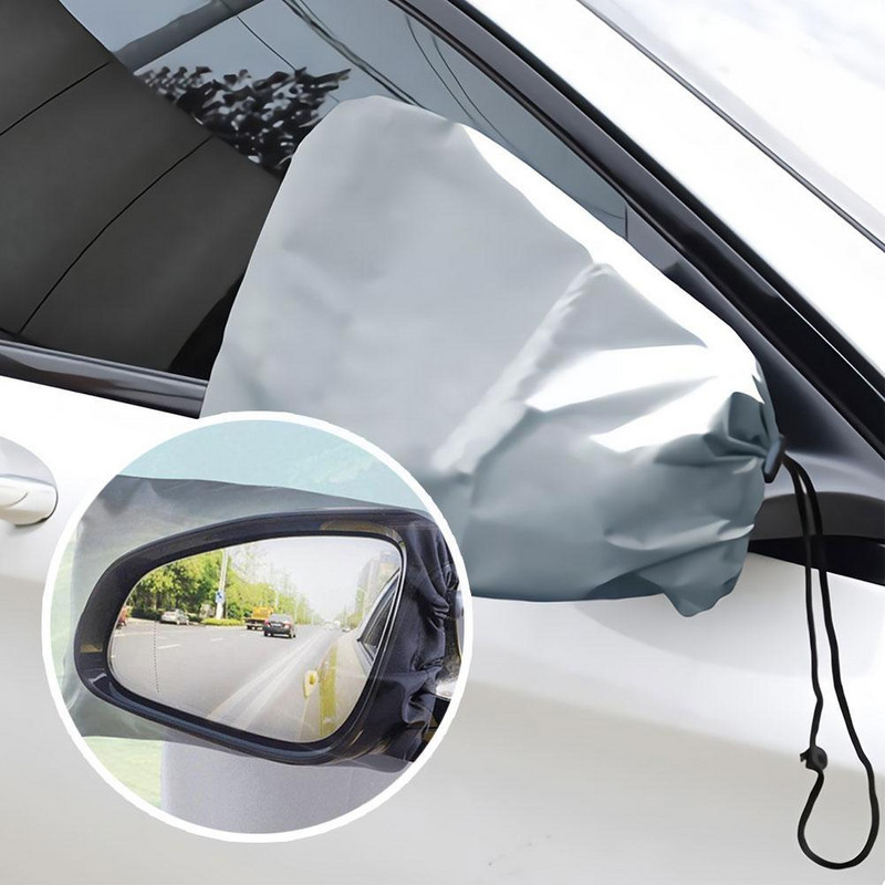 Ζεύγος Auto Van Car Πλαϊνό κάλυμμα καθρέφτη Frost Guard Προβολή χειμερινού/αδιάβροχο κάλυμμα καθρέφτη Πίσω πίσω πάγος H4b2