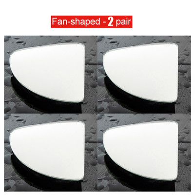 2 perechi Oglindă pentru unghiul mort pentru mașină nouă, sticlă HD, fără cadru, cu unghi larg de 360 de grade, oglindă retrovizoare convexă reglabilă Oglindă de asistență la parcare