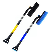 Răzuitor de zăpadă pentru mașină Parbriz automat Curățare zăpadă a geamului Iarna în racletă 1 Instrument de răzuit pentru îndepărtare 2 Perie Lopată de gheață pentru zăpadă G0W8