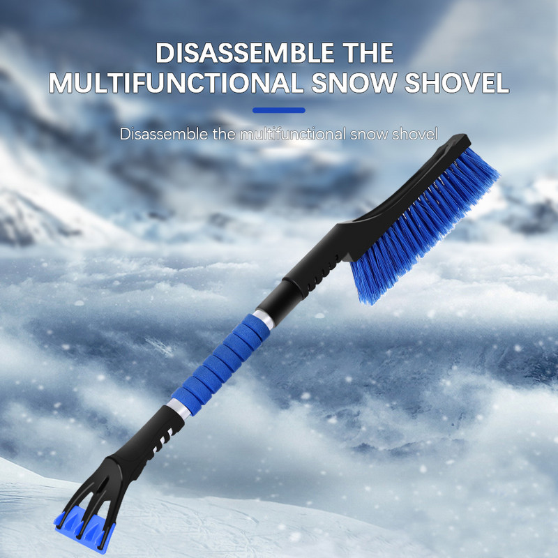 SUV/Camioane Raclă de gheață detașabilă Perie de zăpadă Mașini Racătoare de zăpadă Lopă Cap cu peri Auto Geamuri Instrumente de curățare a parbrizului