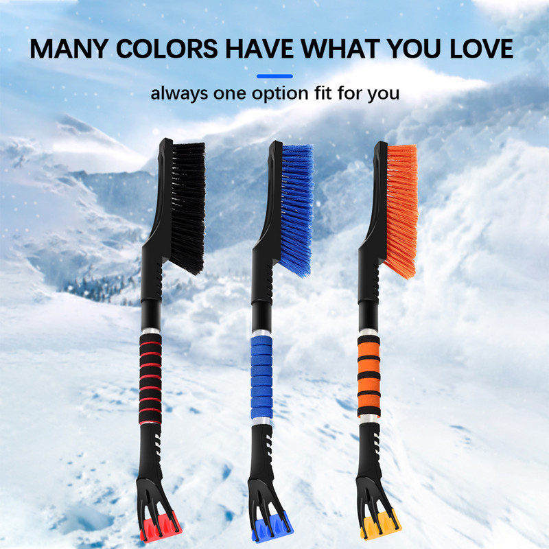 SUV/Camioane Raclă de gheață detașabilă Perie de zăpadă Mașini Racătoare de zăpadă Lopă Cap cu peri Auto Geamuri Instrumente de curățare a parbrizului