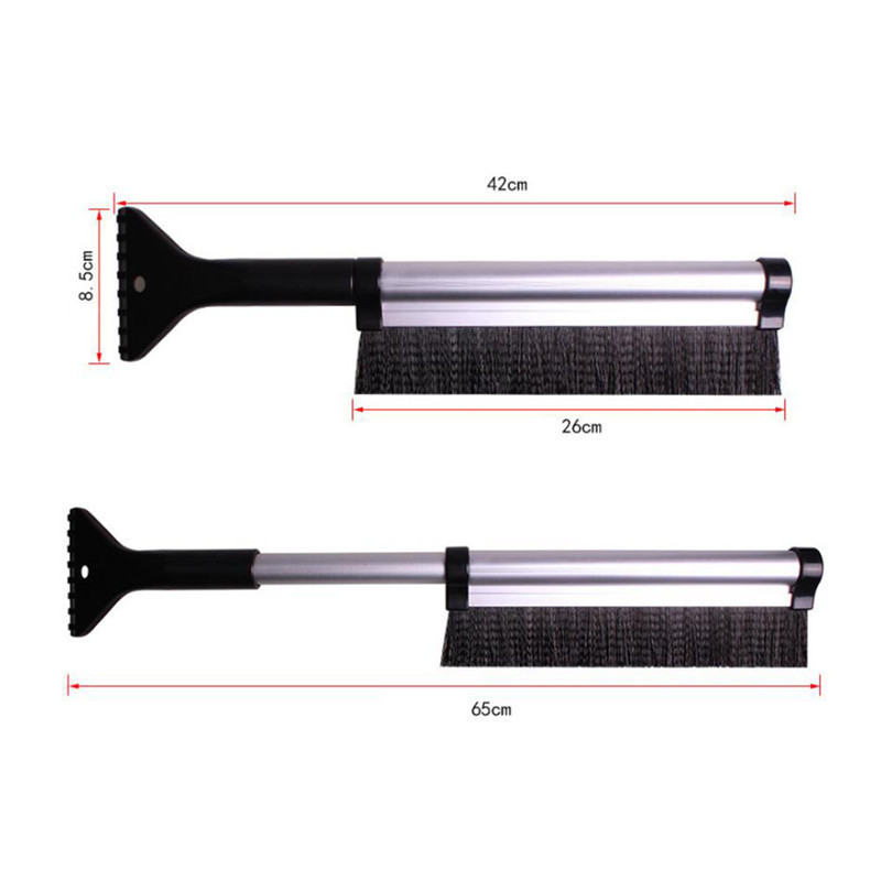 Mâner retractabil pentru lopată de gheață pentru mașină Lopată de zăpadă Perie de zăpadă Curățare mașină de iarnă Racletă de gheață auto SUV Camion Perie rotativă